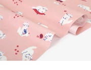 韩国花型纯棉手工裙子围裙服装包包碎花印花布料面料白猫