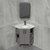 小户型浴室柜90度简约镜柜现代卫生间三角洗手盆组合洗面柜直角柜