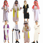 万圣节服装儿童阿拉伯套装，cos舞会中东土豪项链，道具迪拜王子长袍