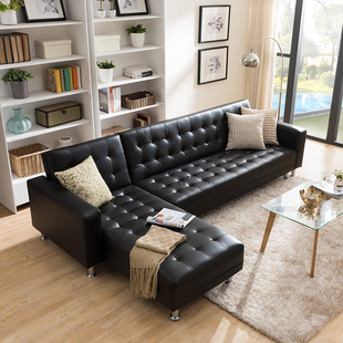 简适轩多功能两用可折叠沙发床小户型简约现代客厅组合皮布沙发