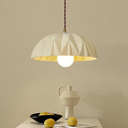 奶油餐厅吊灯创意个性饭厅餐桌灯设计师2023单头吊线法式灯具