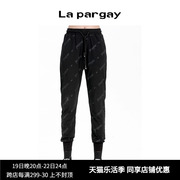 Lapargay纳帕佳春夏女装黑白色裤子个性时尚薄款印花休闲裤潮