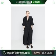 香港直邮潮奢raey女士，蝙蝠袖绉条纹衬衫式连衣裙