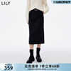 lily2024春夏气质职业，通勤显瘦高腰铅笔裙时尚，直筒半身裙女