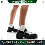 香港直邮潮奢newlook纽洛克女士粗跟玛丽珍鞋(黑色)