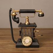 欧式复古老式电话机桌面，摆件客厅酒柜办公室家居，装饰品拍照小道具