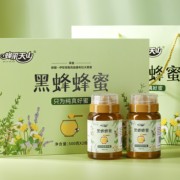 新疆伊犁寨口黑蜂蜂蜜礼盒装500gx2瓶无添加山花蜜