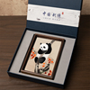 苏绣摆件国风熊猫特色刺绣，工艺品双面绣摆台商务会议中式纪念礼物