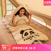 熊猫联名骆驼户外儿童睡袋，露营冬季棉保暖加厚隔脏成人午休被