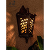 异丽实木雕花壁灯东南亚镂空阳台走道床头灯创意餐厅酒店灯具