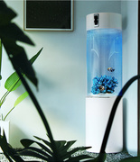 圆柱形亚克力鱼缸水族箱 超白生态水草缸电脑LED 成都送货上门