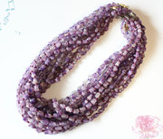 天然紫水晶项链打磨光滑多棱小块紫水晶项链70年代库存老货