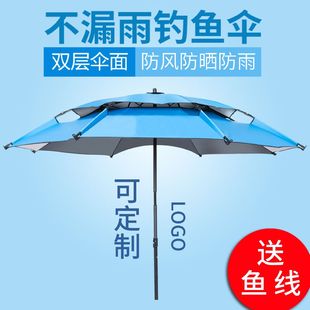 户外钓鱼伞2.2米/2.4米钓伞万向防雨大雨伞防晒太阳伞折叠遮阳伞