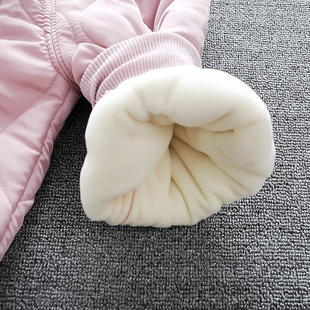 宝宝裤子加绒加厚婴幼儿哈伦裤大pp羽绒棉裤儿童高腰护肚男童女童