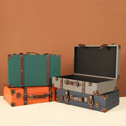户外大号老式手提皮箱，储物收纳整理木箱旅行箱摄影艺术创意木箱子