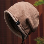 毛线帽子女冬季2024时尚包头帽洋气保暖女士针织帽堆堆帽秋冬