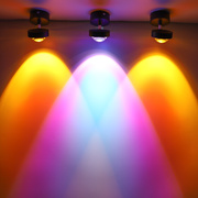 客厅日不落射灯明装led天花灯，可调角度吸顶嵌入式沙发背景墙壁灯