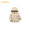 巴拉巴拉宝宝棉服婴儿棉袄，冬装男童外套，儿童棉衣可拆卸帽子简约潮