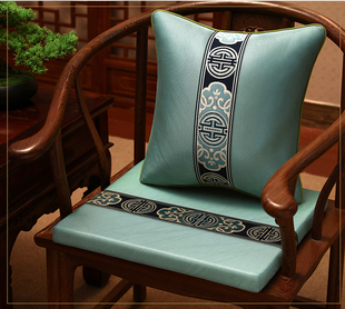 夏季冰丝椅垫中式透气红木沙发凉席坐垫定制圈椅太师椅茶桌座椅垫