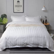 酒店床上用品四件套纯白色床单被罩宾馆民宿布草专用加厚加密款1.
