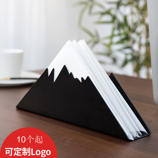 创意铁艺三角形纸巾座，立式雪山纸巾架咖啡厅，餐巾纸架托纸巾夹定制