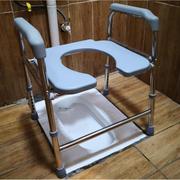 不锈钢加固老人坐便椅孕妇防滑家用移动马桶坐便器残疾人坐便架子