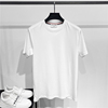 dh高端定制夏季修身纯白色，双丝光棉tb织带，圆领纯棉短袖t恤衫