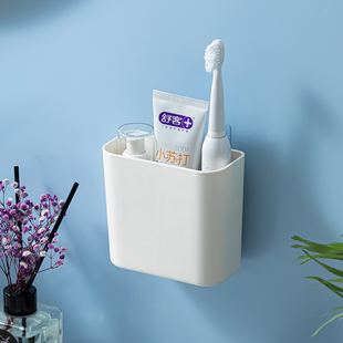 卫生间置物架免打孔浴室，架子壁挂墙上梳子收纳盒洗漱台牙膏牙刷筒