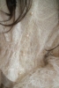 兰奕屋语原创设计 裸色绒毛蕾丝小外套上衣半裙套装 收腰蝙蝠袖仙