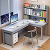 实木书桌书架组合一体儿童转角学习桌现代简约家用书房电脑办公桌