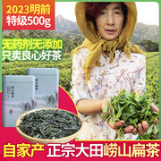 正宗崂山绿茶2024新茶春茶明前扁茶特级500g散装礼盒装豆香浓青岛