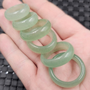 冰种东陵玉玉石戒指，草绿色男女同款玉戒指玉，指环玉手饰跑环