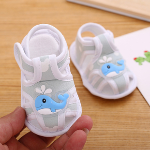 0-1岁婴儿鞋宝宝软底学步鞋，夏季男女宝宝布鞋防滑透气凉鞋步前鞋