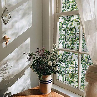 《CLEAR》法式飘窗玻璃贴膜静电窗贴绿植窗花玻璃门装饰美化贴纸