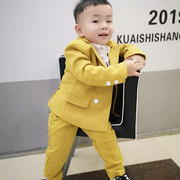 三件套女童春季男西服韩版儿童小西装套装2021双排扣