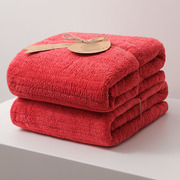 红色浴巾情侣款一对裹巾大结婚陪嫁本命年家用非纯棉吸水男女夏季