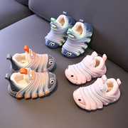 婴儿毛毛虫学步鞋春秋男童宝宝，鞋子网面0一1-2岁女童软底机能单鞋