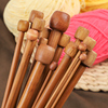 织围巾的棒针单头编织竹针手工，编织毛衣针毛线签碳化竹针钩针工具