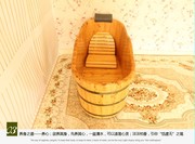 香柏木洗浴木盆靠椅泡澡木桶内凳子摺叠靠背实木洗澡桶配件坐