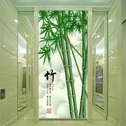 玄关无缝墙布18d中式竹子壁画，走廊过道墙纸，竖版背景墙壁纸自粘画