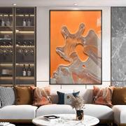家具后现代立体装饰画橙色抽象玄关，客厅样板间楼梯，口大幅北欧挂画