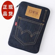 日本杂志附录edwin牛仔布收纳包时尚(包时尚，)便捷多功能多隔层手拿包