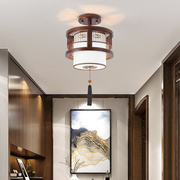 新中式实木卧室灯胡桃木色茶室包间过道走廊阳台吸顶灯餐厅吊灯具