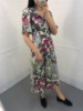 米蔻百家好夏季韩版雪纺印花中长款女式连衣裙htop321r