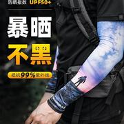 冰袖手套冰丝男士户外夏季防紫外线，upf50+路亚防晒袖套手臂套钓鱼