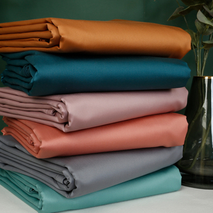 高档100支纯棉贡缎床单单件，埃及棉简约全棉纯色，双人被单1.5m1.8米