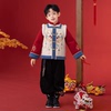 男男童冬装拜年服套装，2023宝宝龙年喜庆表演服儿童洋气两件套