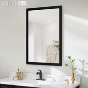 bolen简约现代浴室镜防水卫生间镜子，挂墙洗手间洗漱台卫浴镜带框