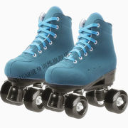 旱冰鞋双排成人溜冰鞋蓝色溜冰鞋成年双排滑轮旱冰鞋四轮4个