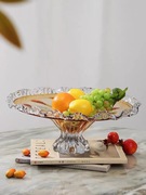 欧式时尚水晶果盘创意家居饰品水晶玻璃水果盘